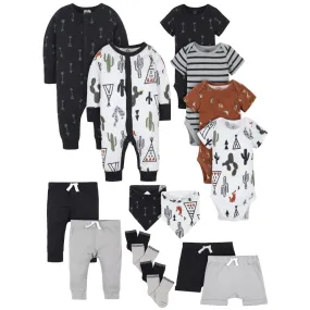 16-Piece Baby Boys Dessert, Arrows & Map Layette Set