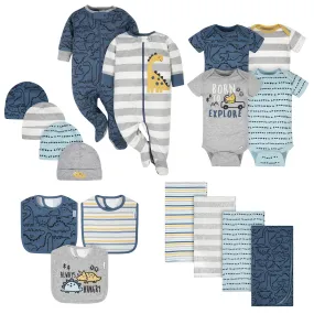 17-Piece Baby Boys Dino Apparel & Blankets Set