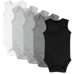 5-Pack Organic Cotton Sleeveless Bodysuits