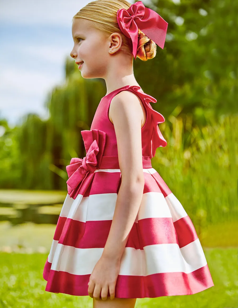 Abel & Lula 5053 - Fuchsia Striped Dress