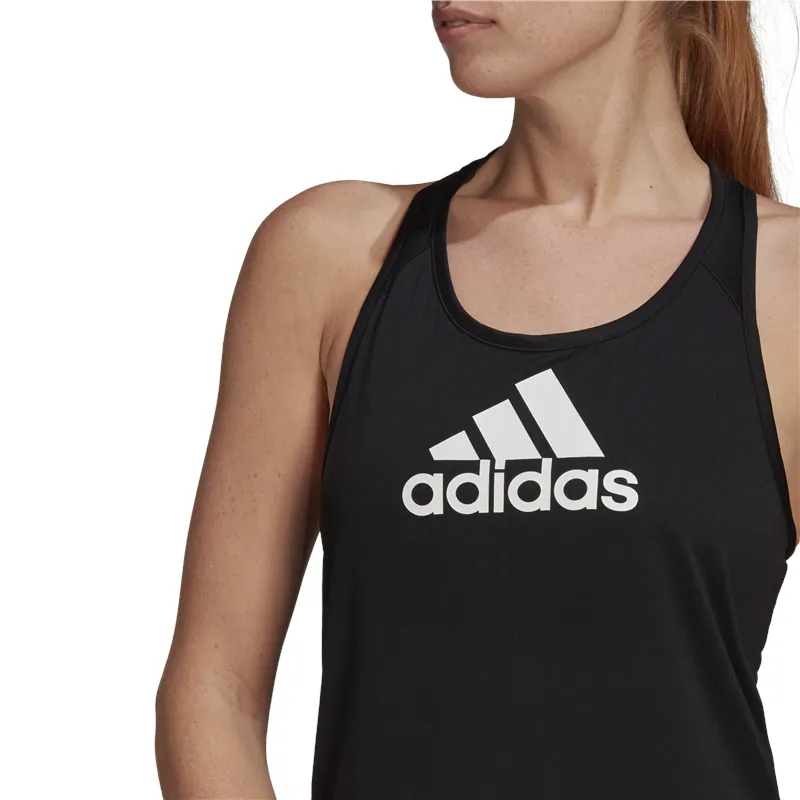 adidas Logo Sport Training Tank Top - Womens - Black/White