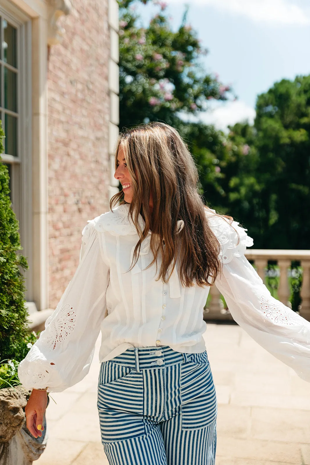 Alda Ruffle Top - Off White