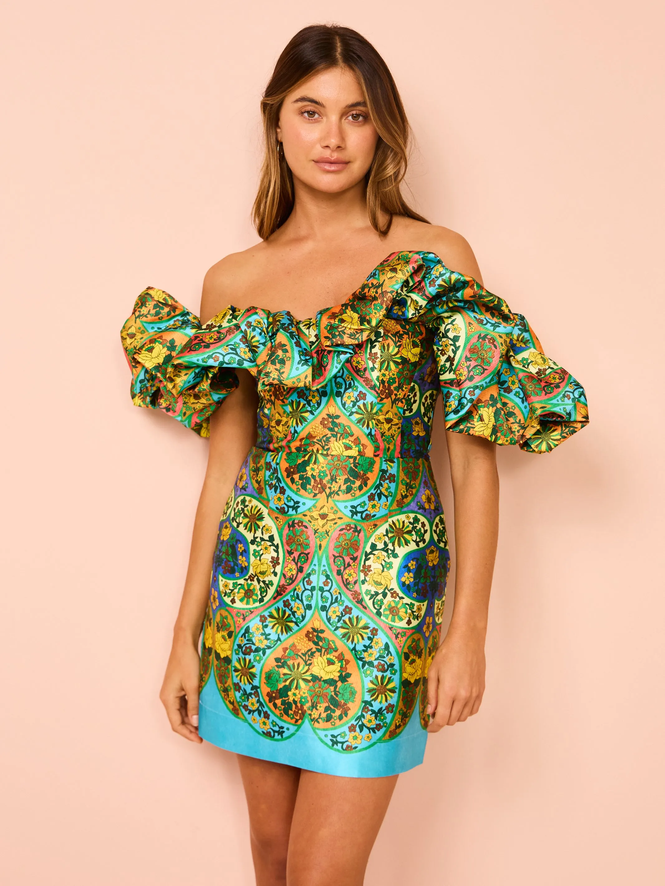 Alemais Sofie Off Shoulder Dress in Mutli