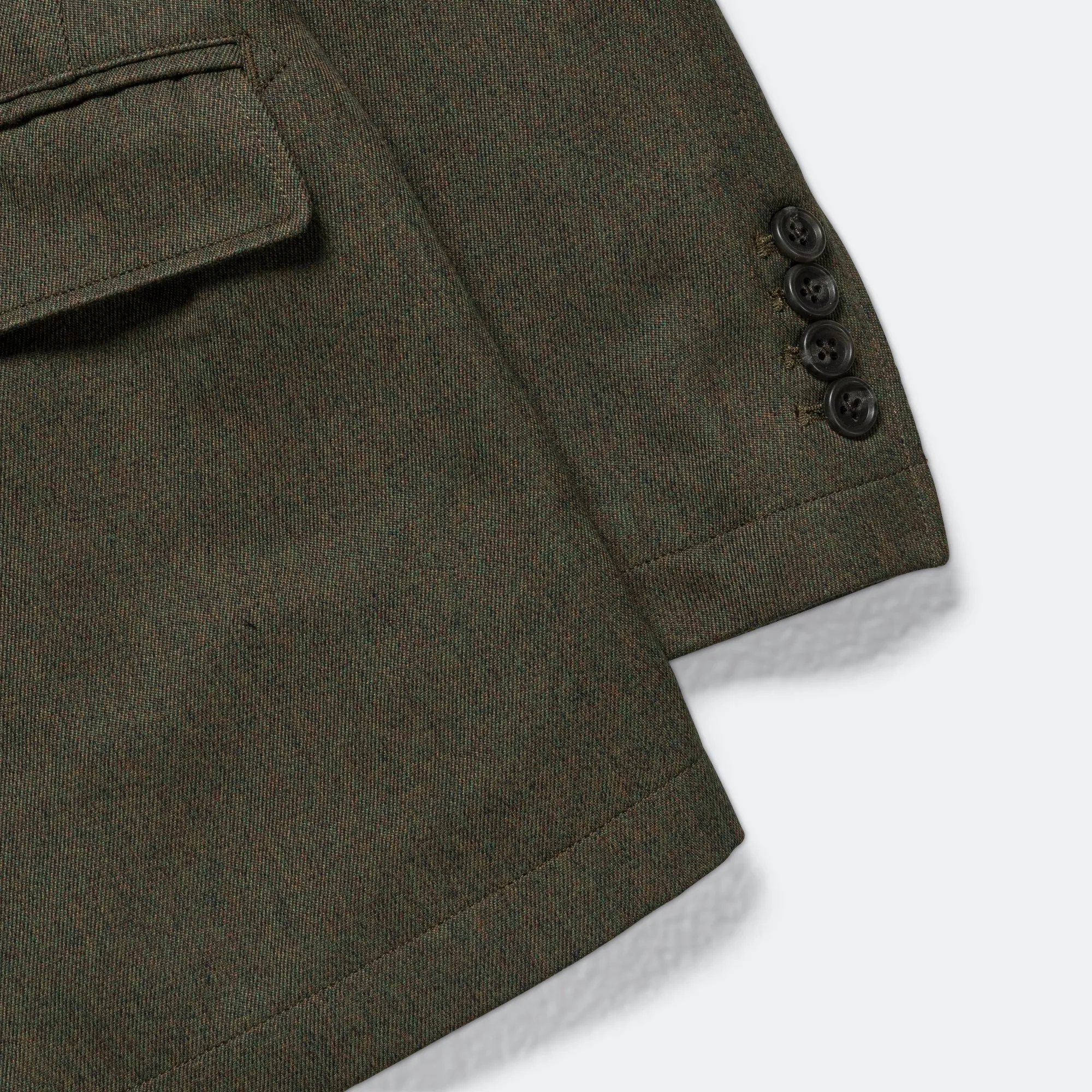 Andover Jacket - Olive Melange Cotton Twill