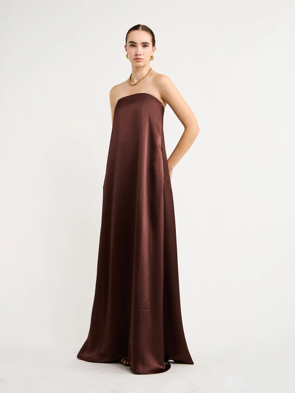 Anna Quan Delfina Dress in Shaved Chocolate