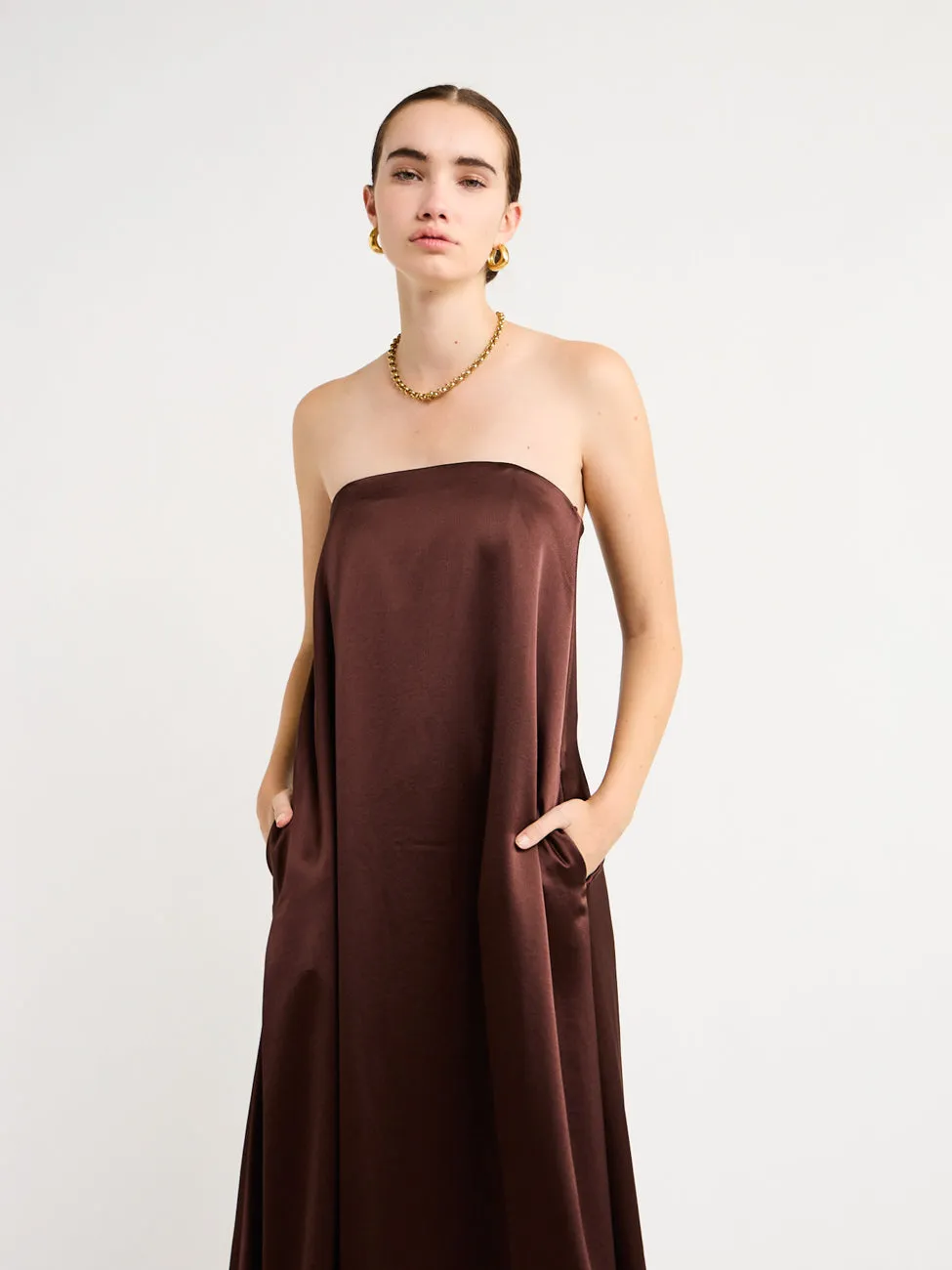 Anna Quan Delfina Dress in Shaved Chocolate