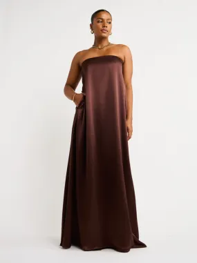 Anna Quan Delfina Dress in Shaved Chocolate