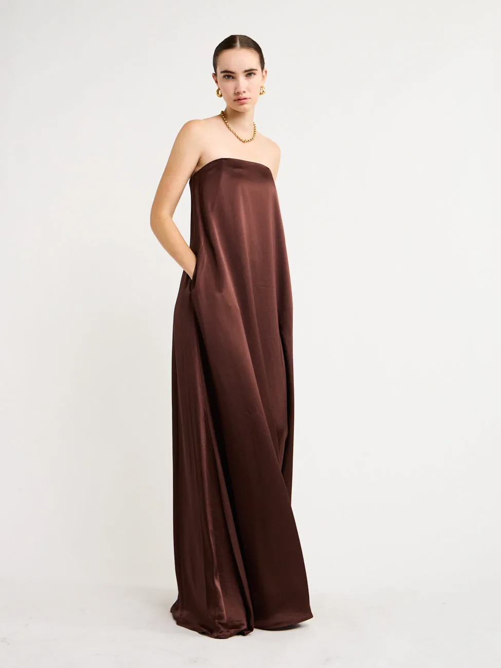 Anna Quan Delfina Dress in Shaved Chocolate