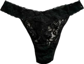 Anthropologie Black Lace Thong UK L