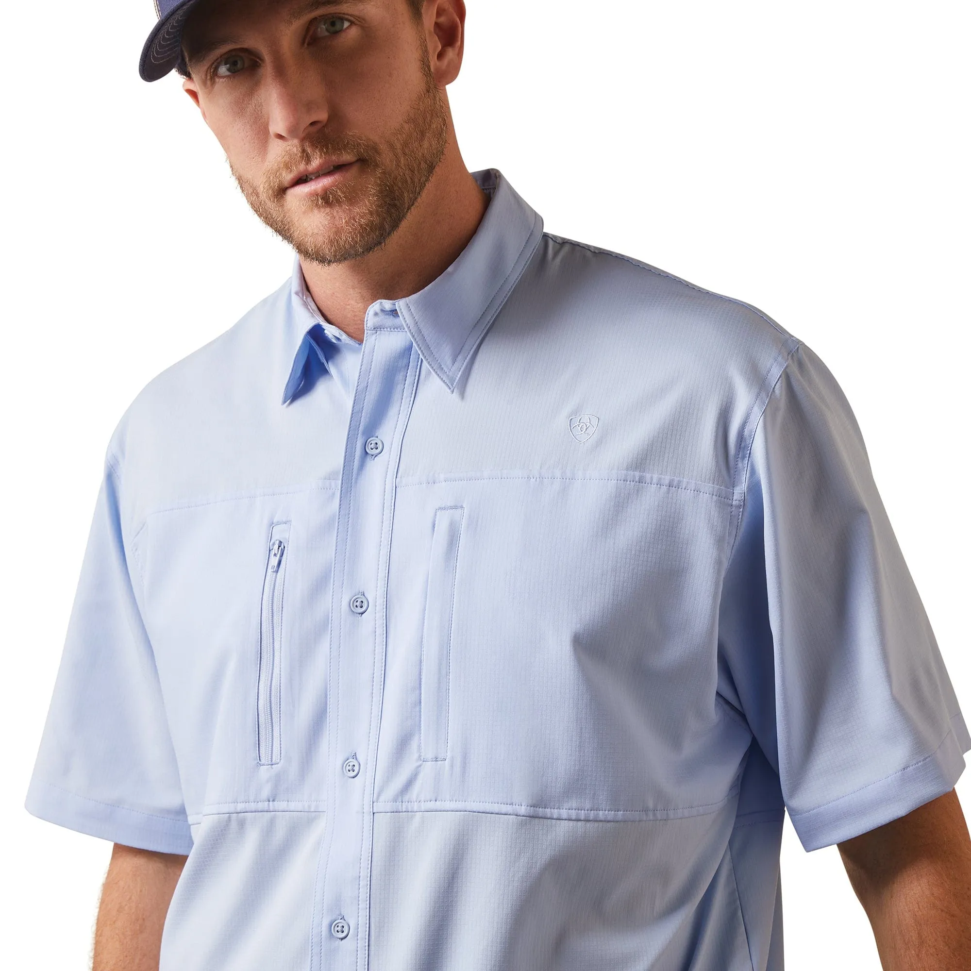 Ariat Men's VentTEK Blue Freeze Classic Fit Short Sleeve Shirt 10043514