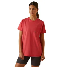 Ariat Womens Rebar Workman Graphic Ariat Logo S/S T-Shirt Teaberry