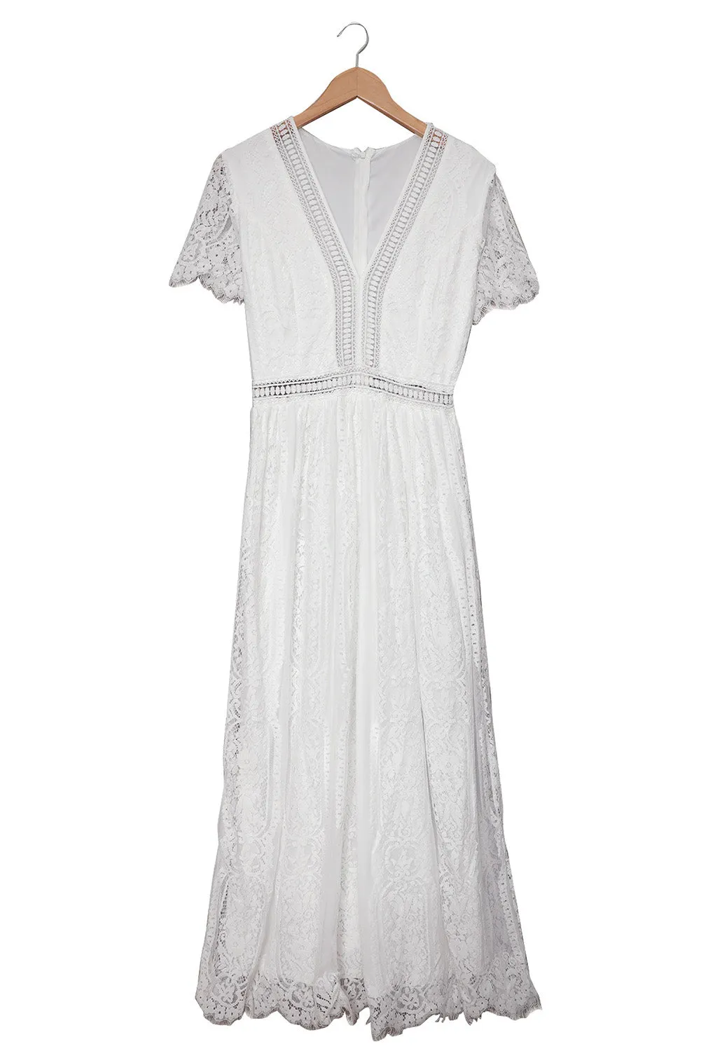 Away With The Breeze Lace Midi Dress