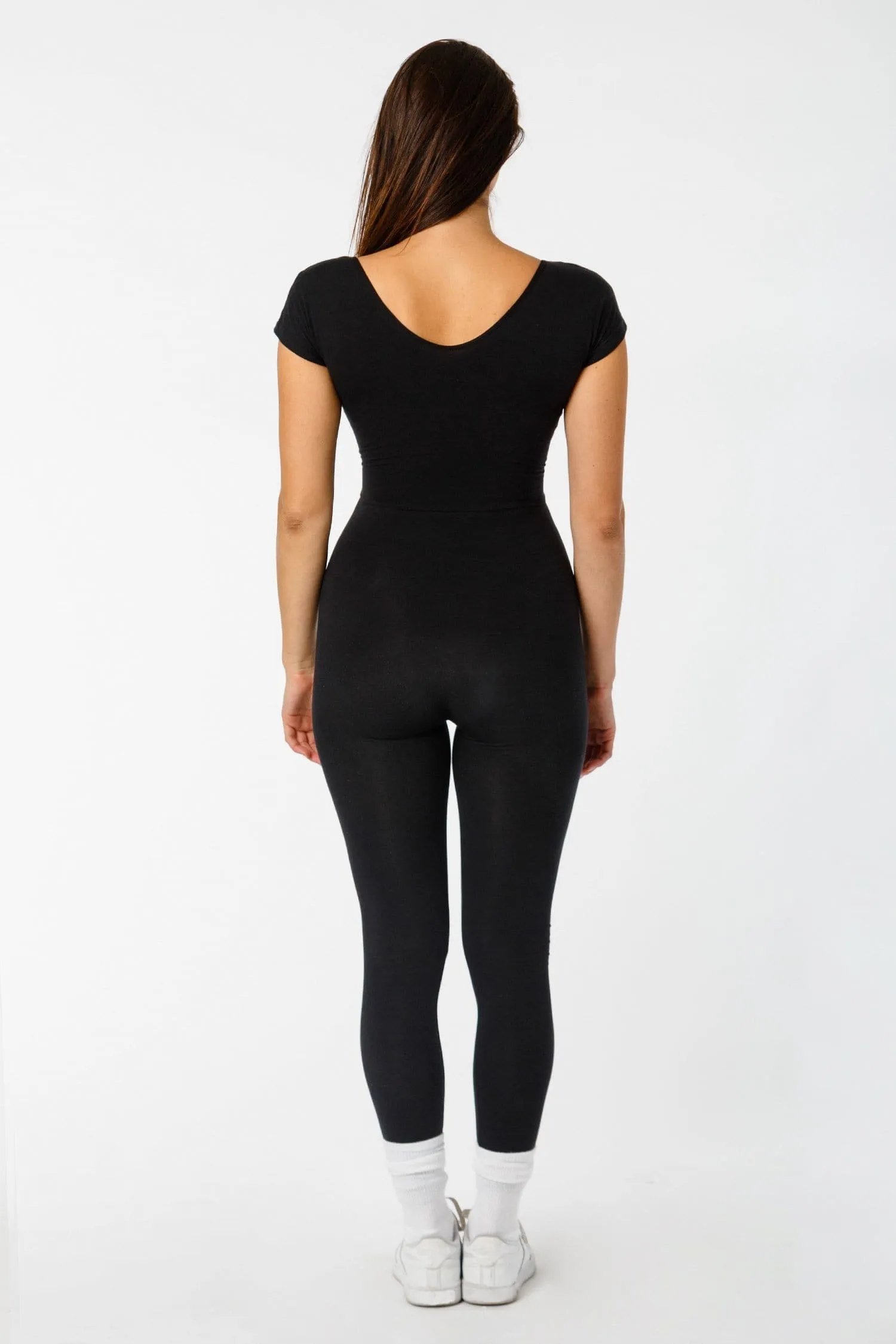 B125C - Cap Sleeve Crossfront Unitard