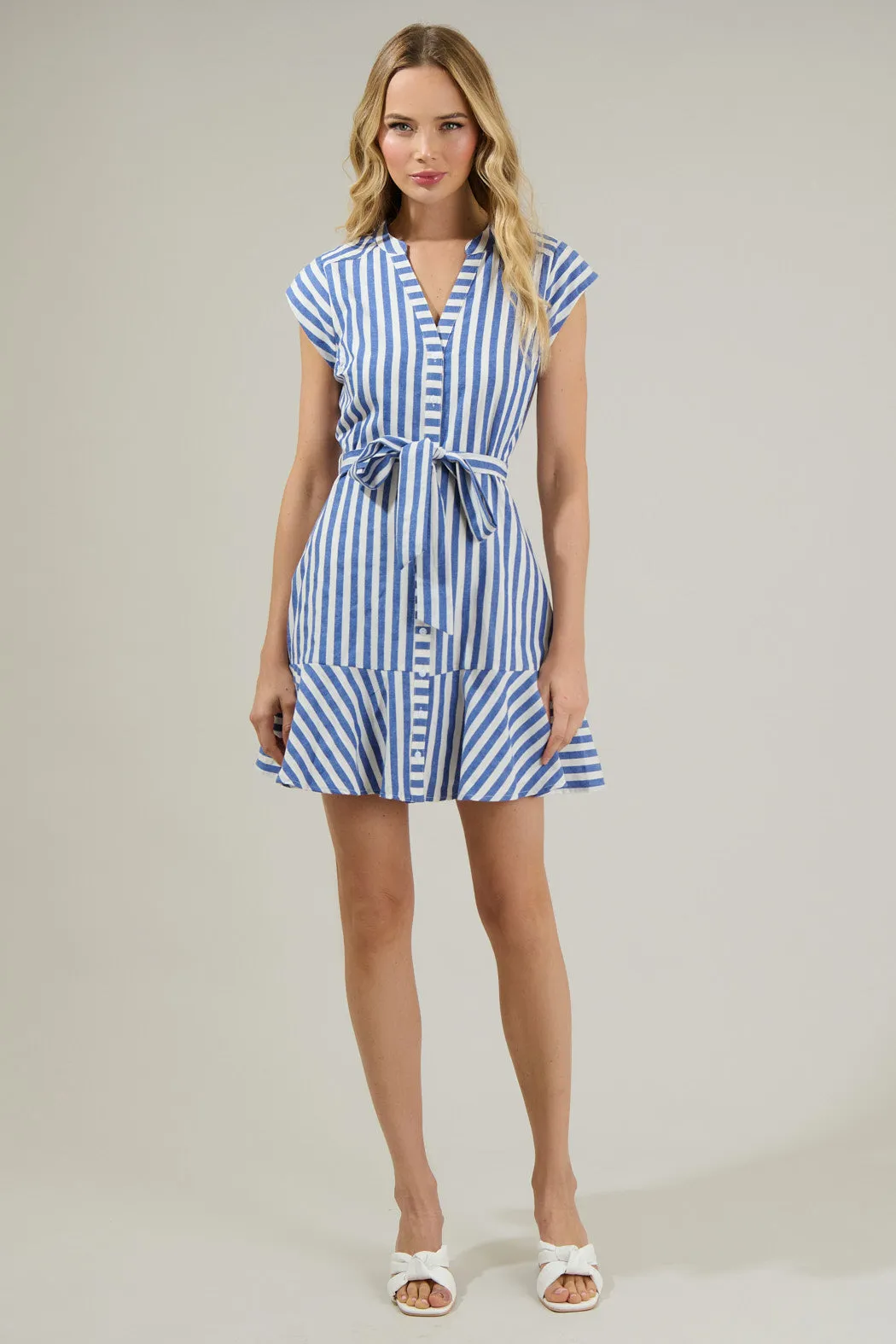 Babette Striped Shirt Mini Dress