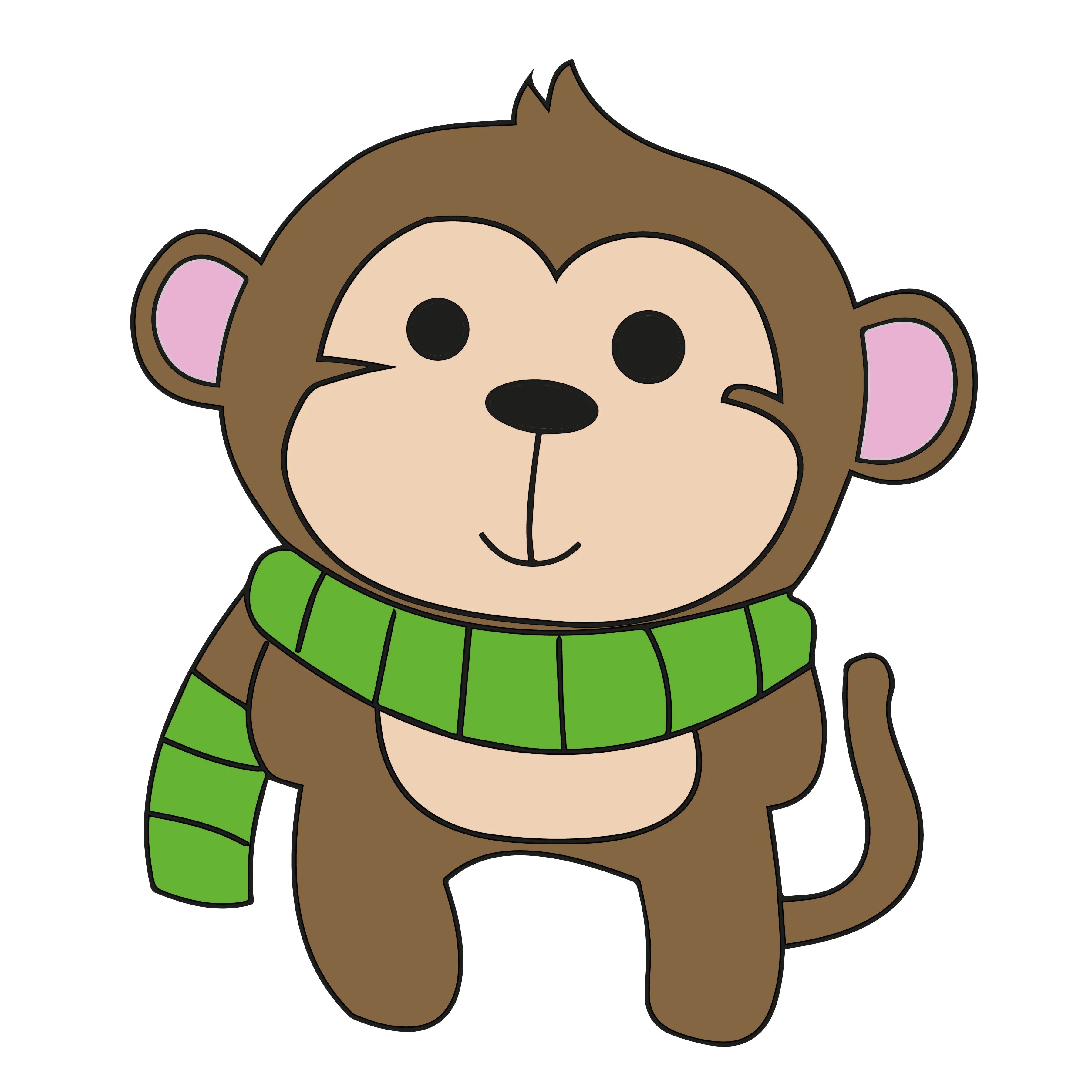 Baby Monkey Shape MDF Fridge Magnets Base