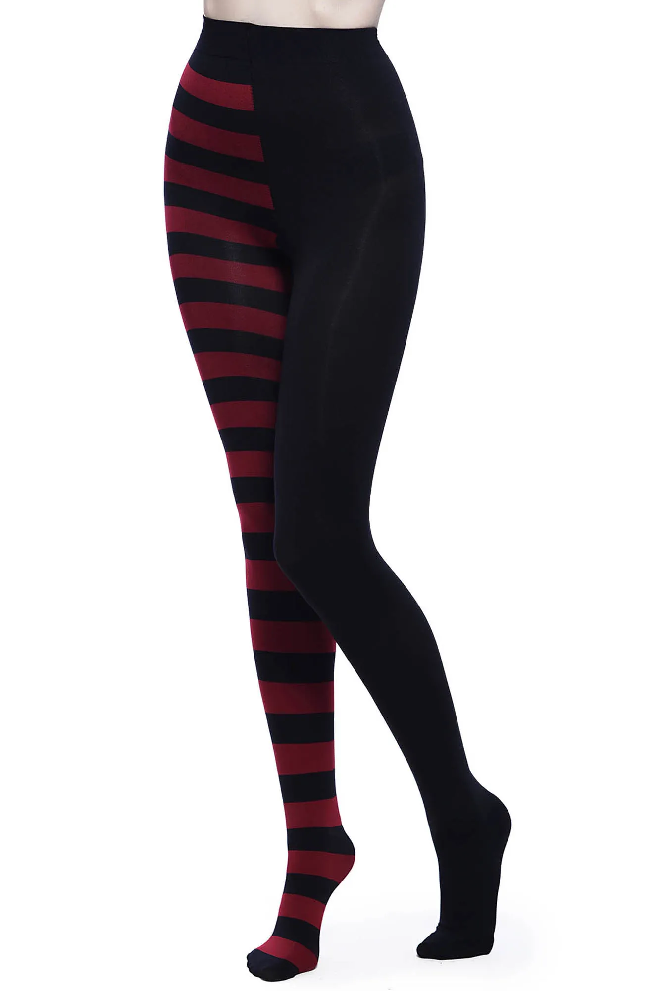 Blood Red Striped Ella Tights