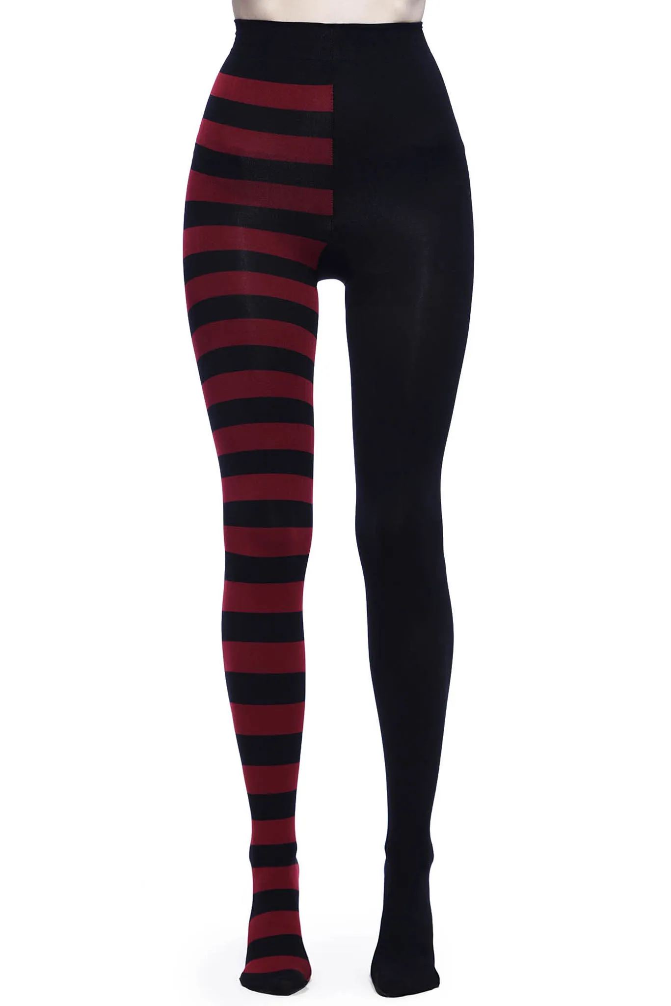 Blood Red Striped Ella Tights