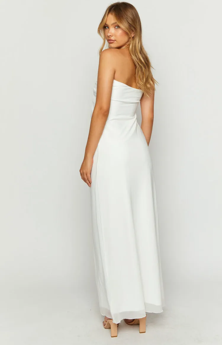 Braelyn White Strapless Maxi Dress