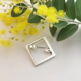 Brooch | Square bubble Sterling Silver Brooch