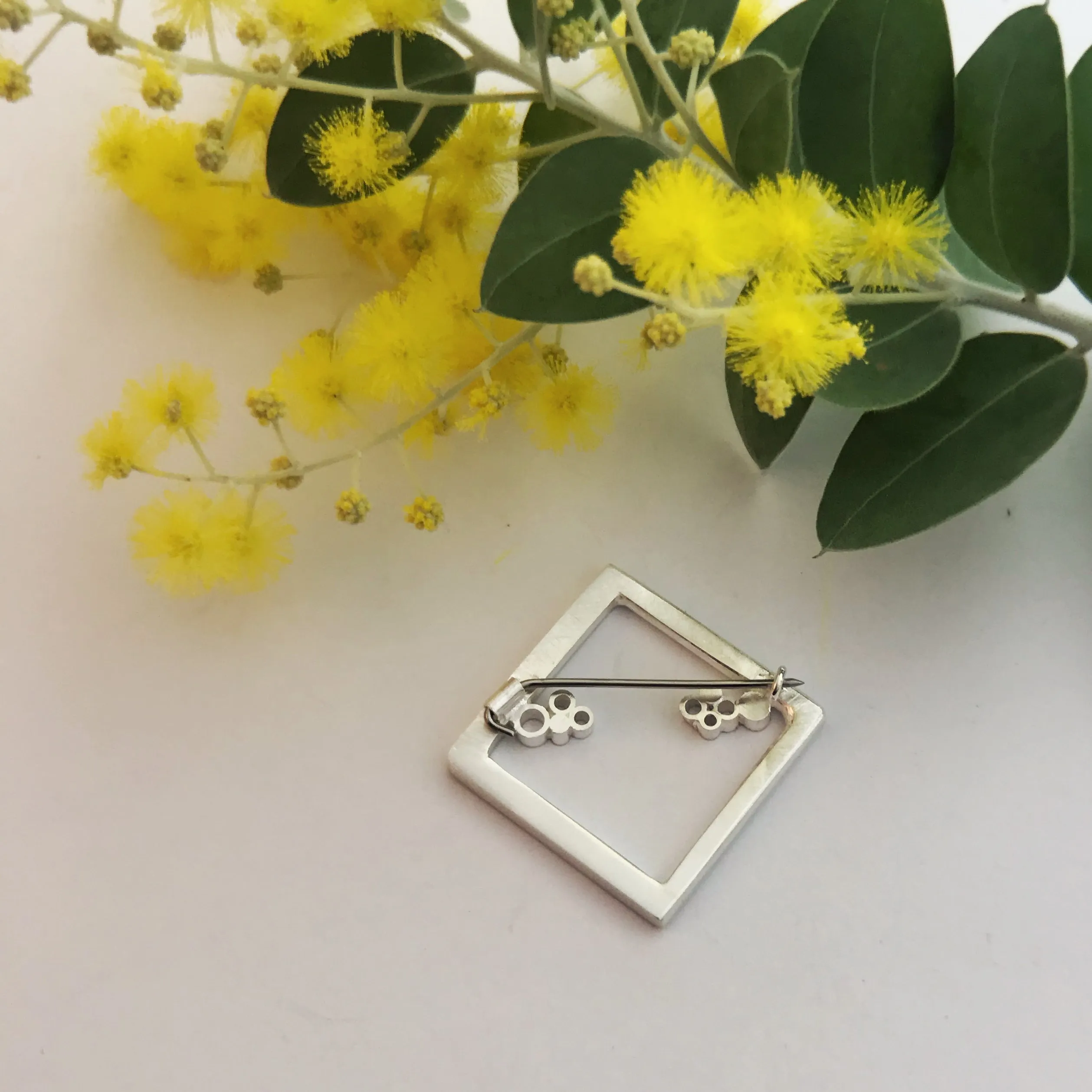 Brooch | Square bubble Sterling Silver Brooch