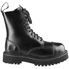 Bulldog Leather Unisex Ankle Biker Steel Toe Boots