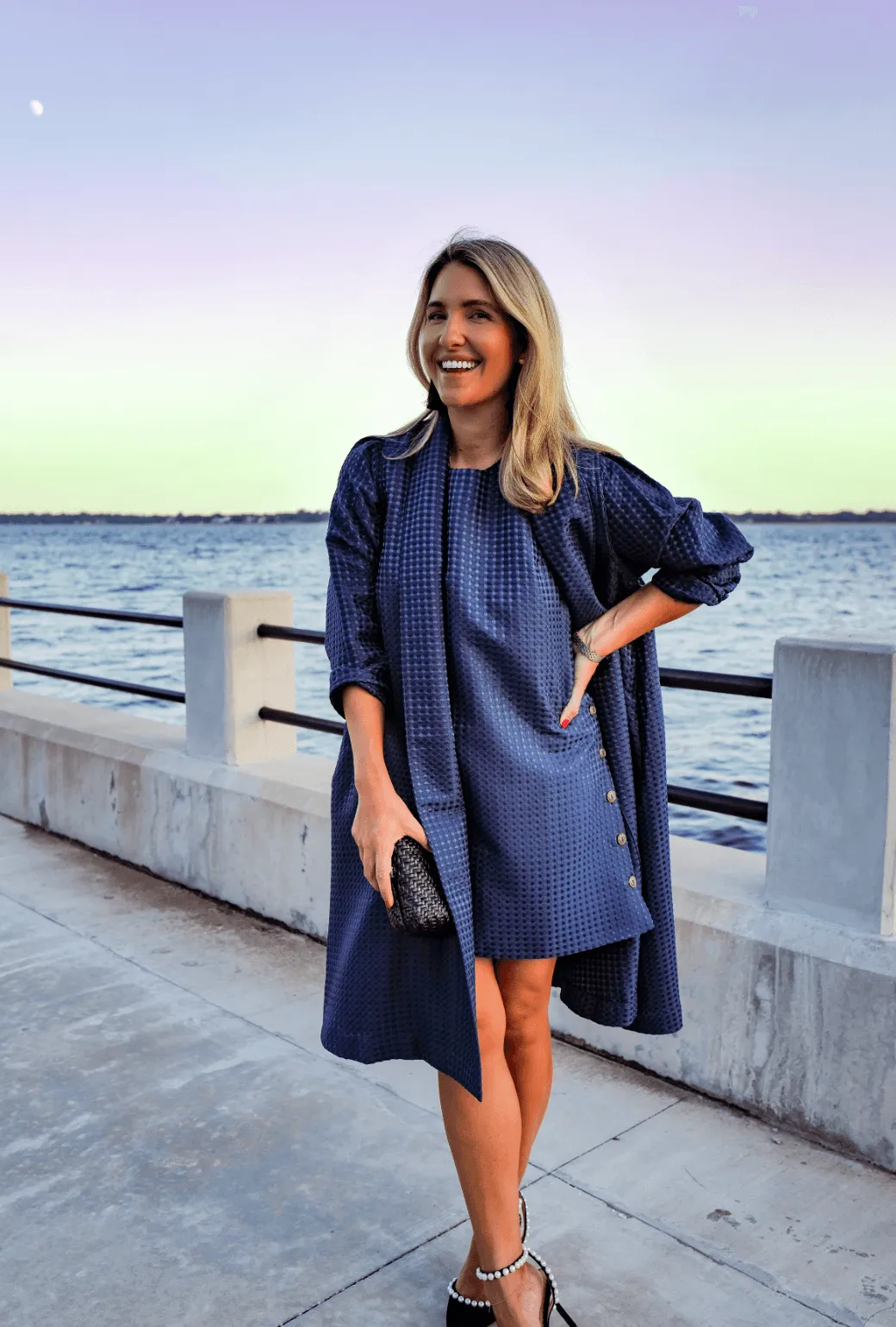 Buru x Megan Stokes Jackie Dress - Chelsea Blue Dot