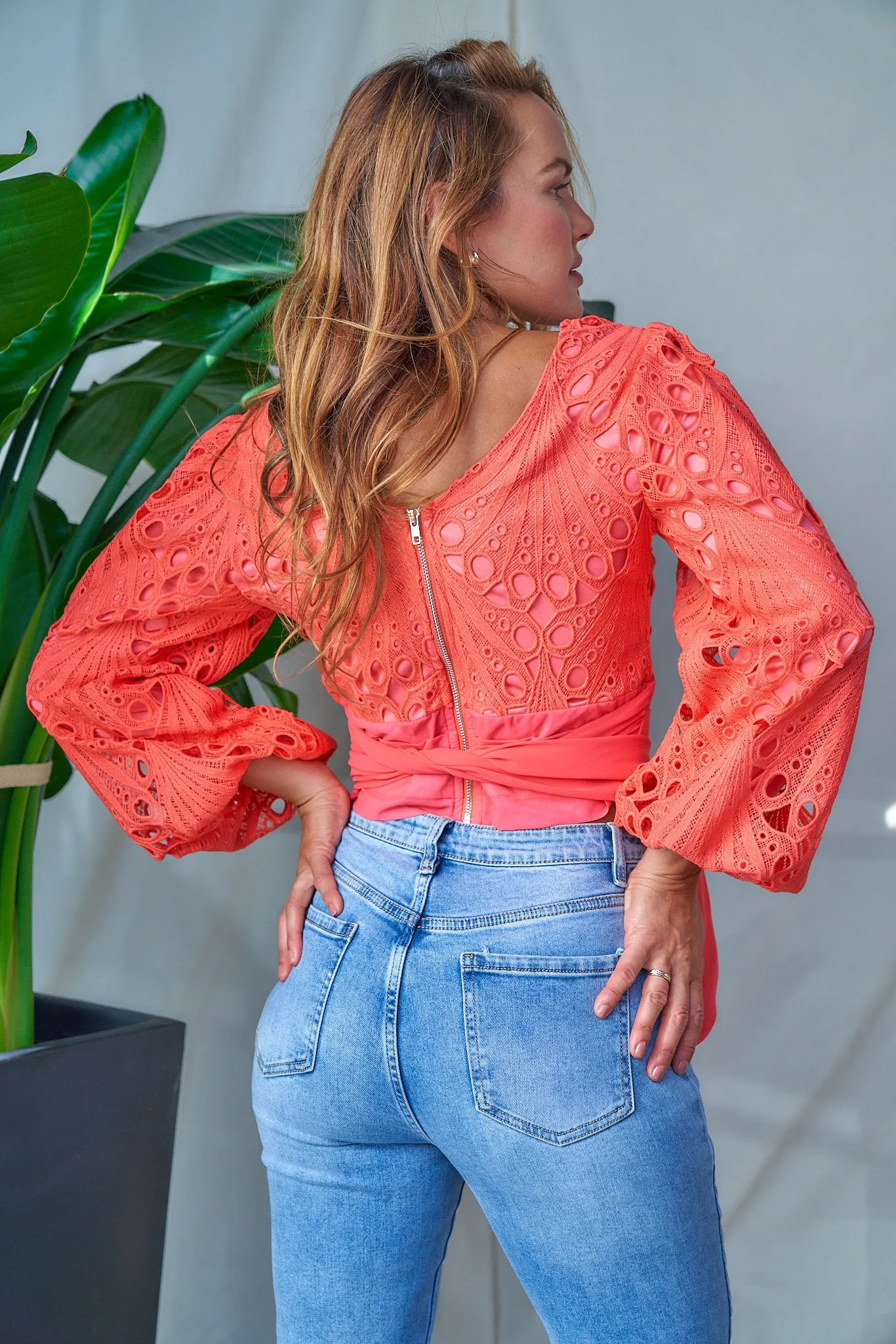 Capri Eyelet Embroidery Blouse