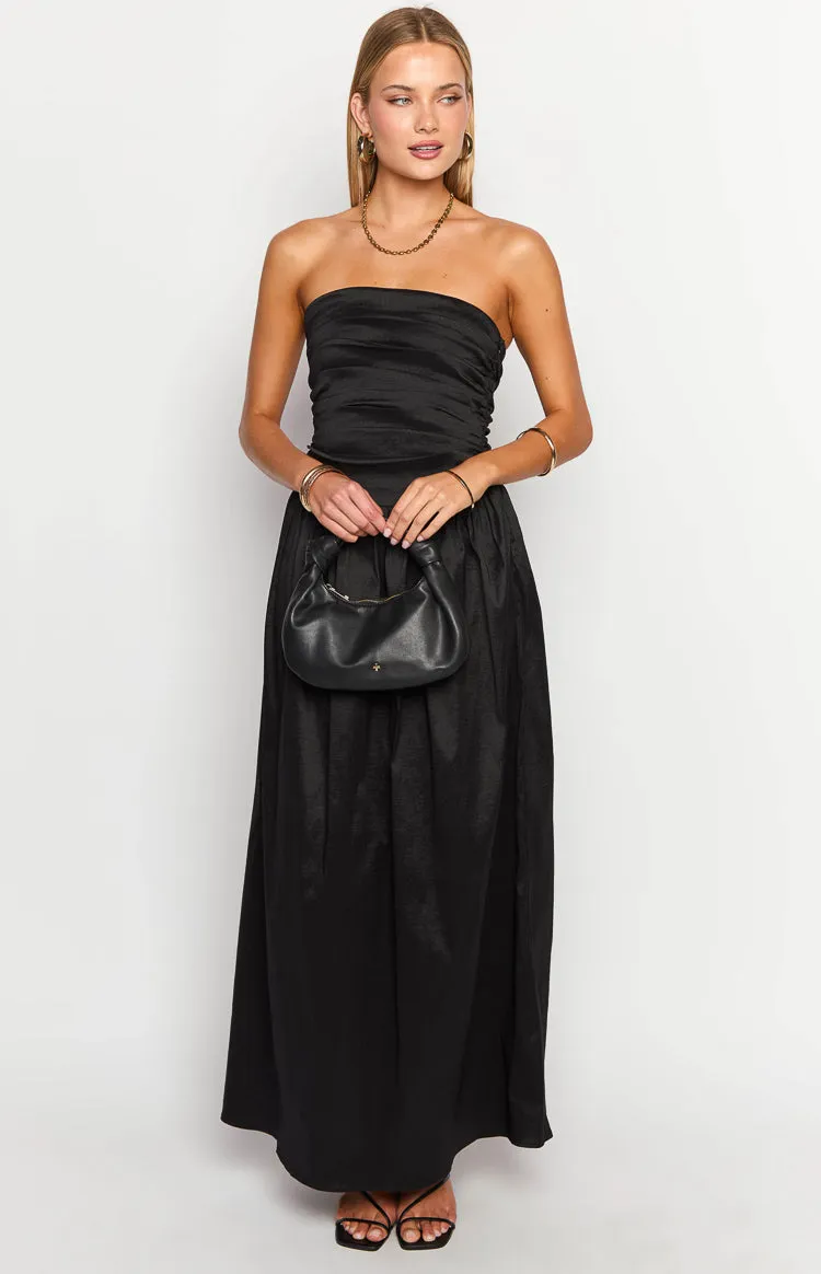 Dayton Black Strapless Maxi Dress