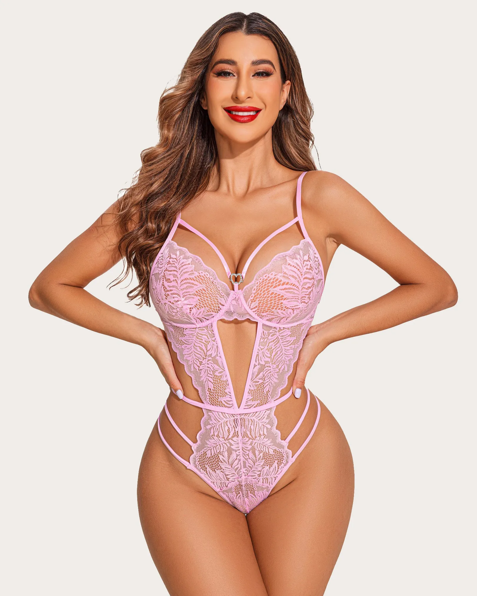 Deep V Lingerie Bodysuit Sexy Lace One Piece