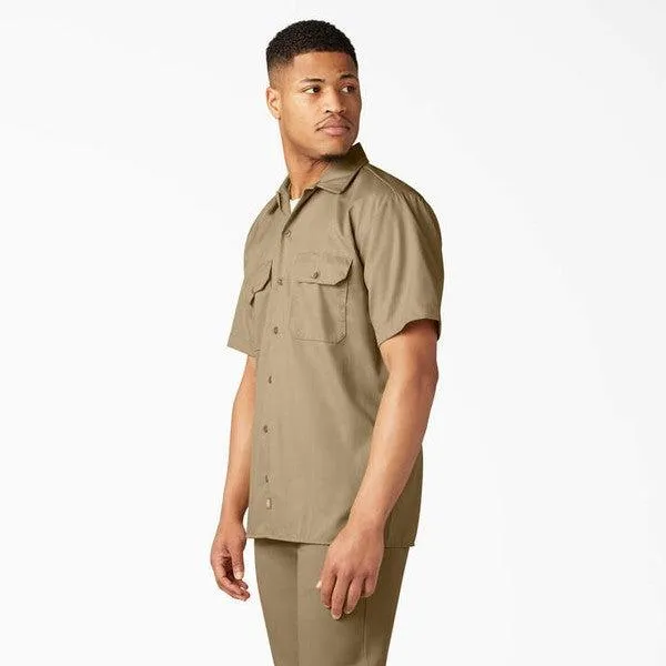 Dickies Short Sleeve Twill Work Shirt Khaki