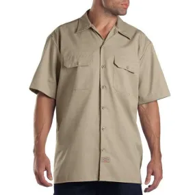 Dickies Short Sleeve Twill Work Shirt Military Khaki