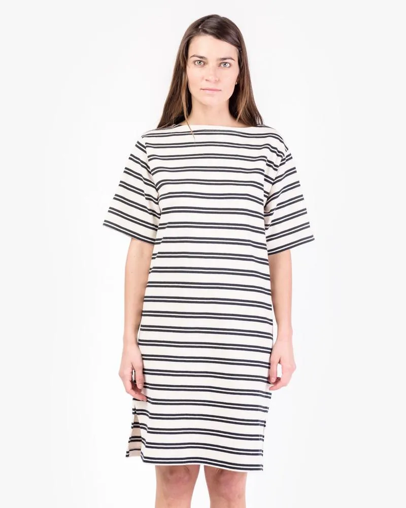 Dodora Striped Dress in Ecru