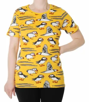 DUNS Short Sleeved T-shirt Adult - Puffin Lemon Chrome