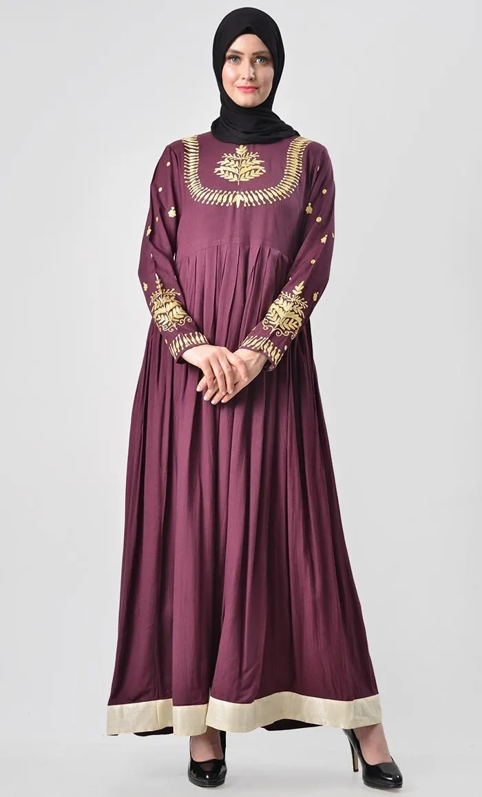 Elegance First Embroidered Abaya - Final Sale