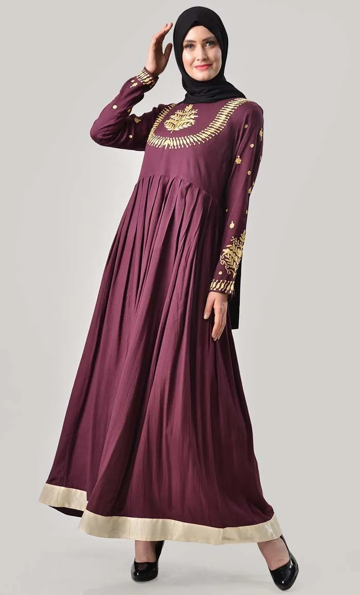 Elegance First Embroidered Abaya - Final Sale