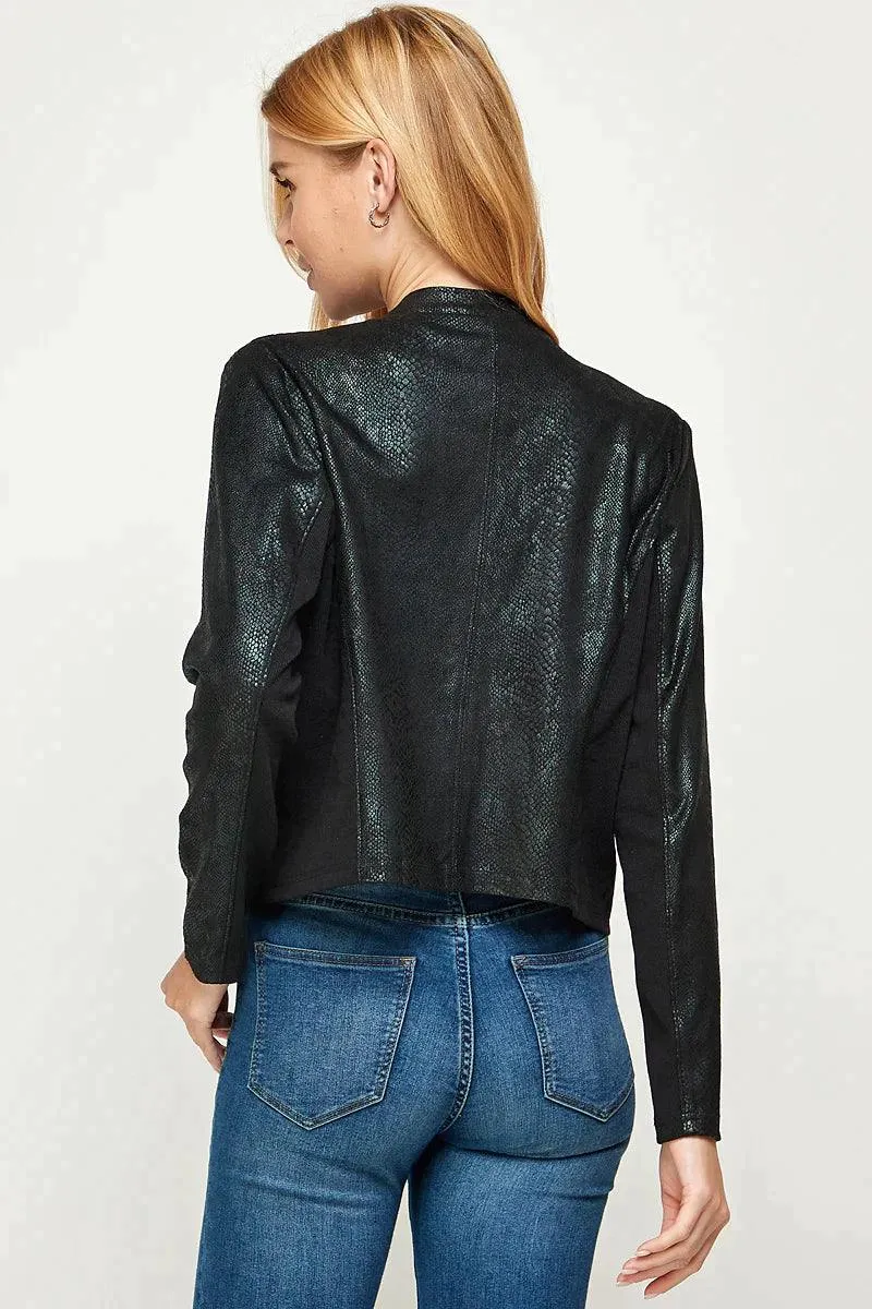 Faux Snakeskin Jacket