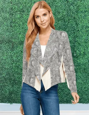 Faux Snakeskin Jacket