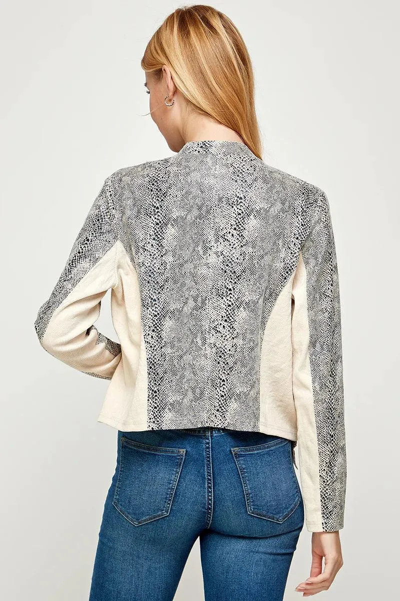 Faux Snakeskin Jacket