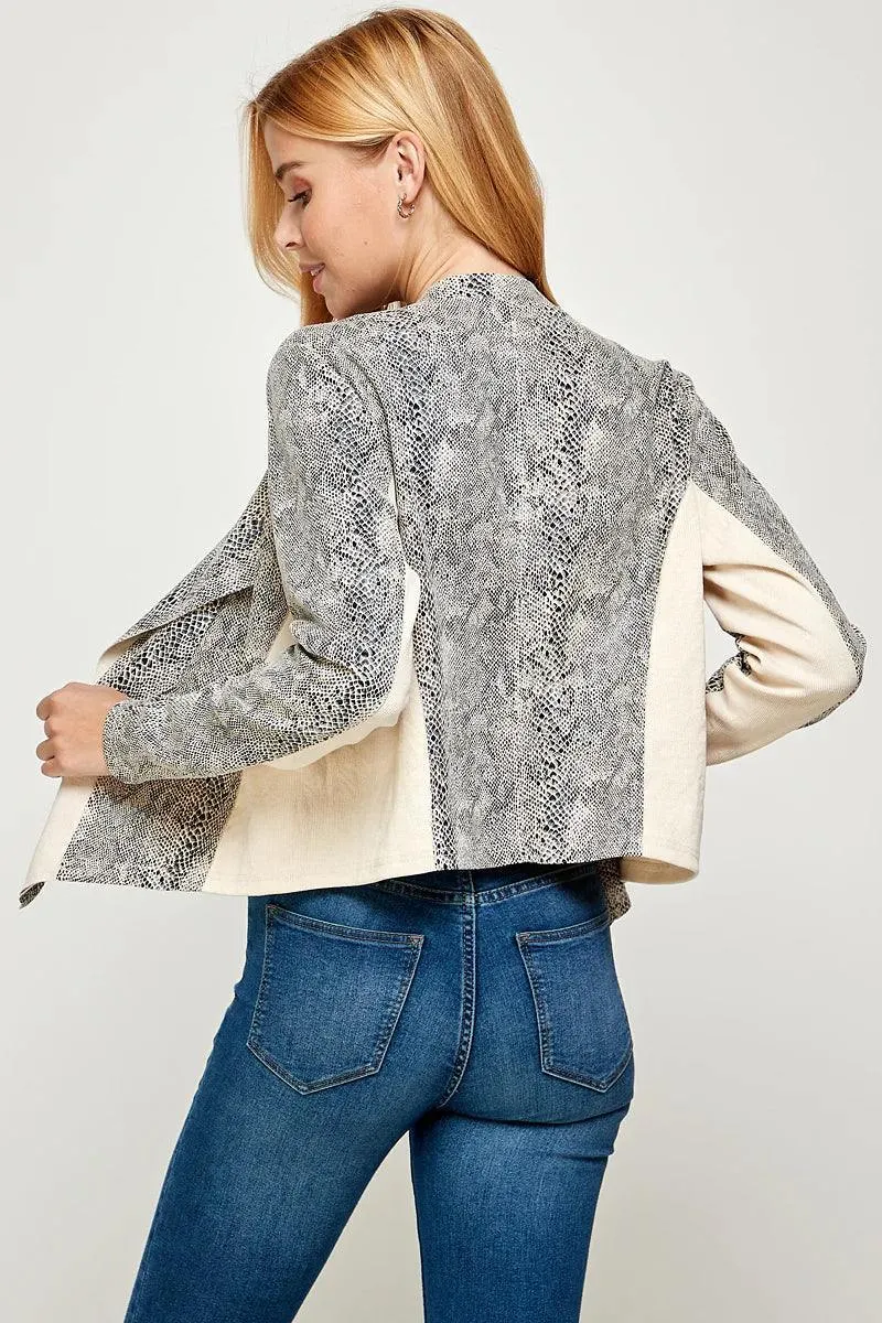 Faux Snakeskin Jacket