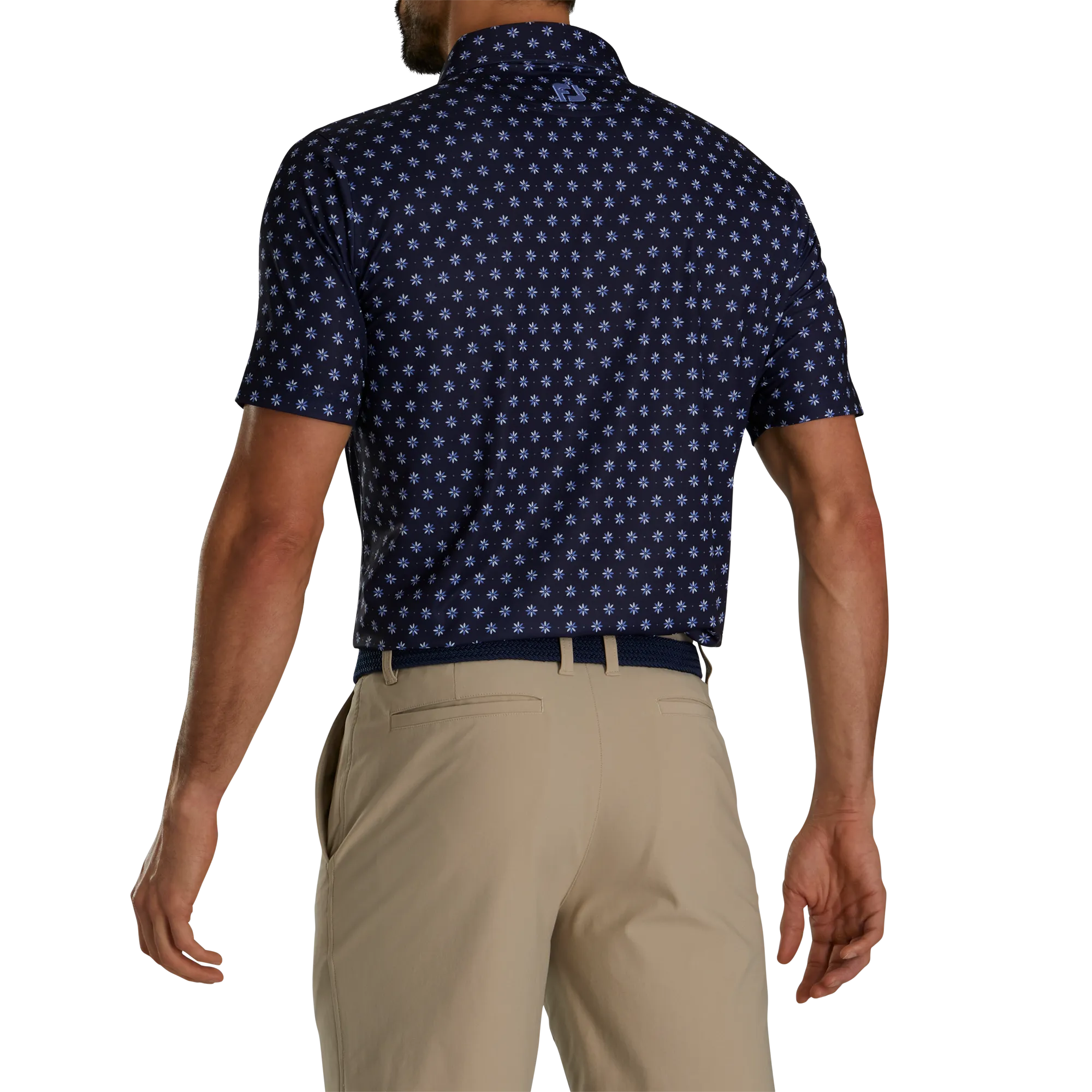 FootJoy Flower Foulard Lisle Self Collar Polo