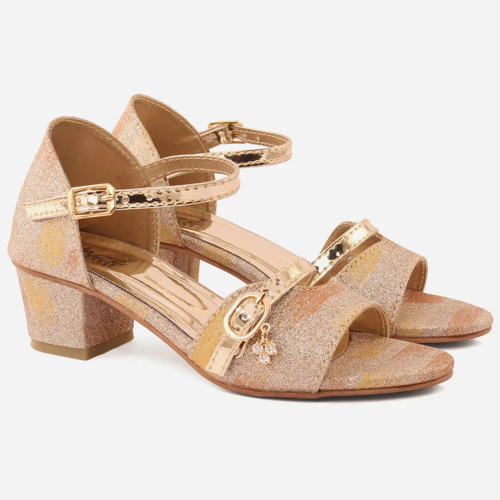 Girls "DAFFY" Ankle Strap Heel Sandals