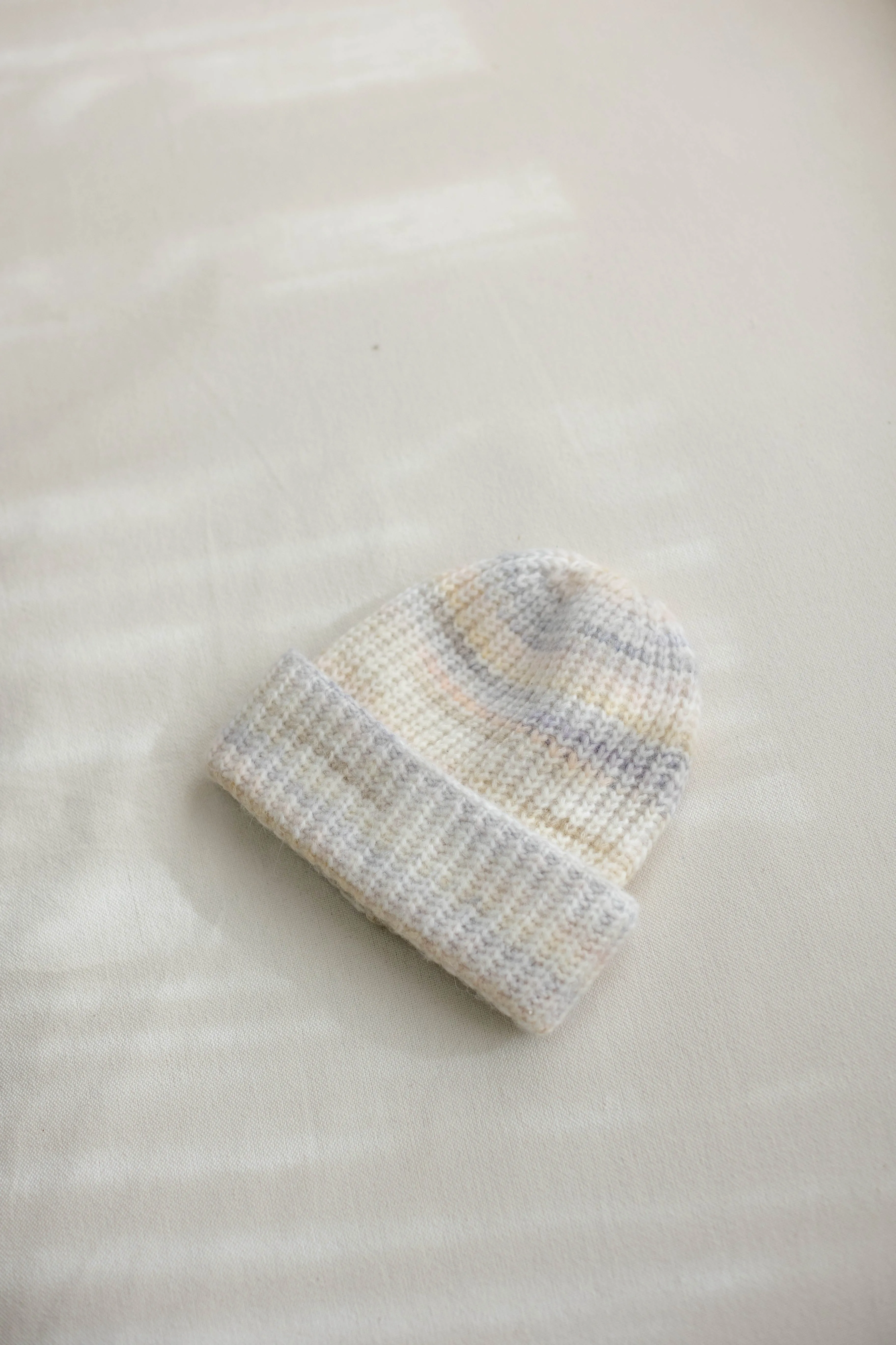 Gradient Knit Beanie in Ivory FINAL SALE