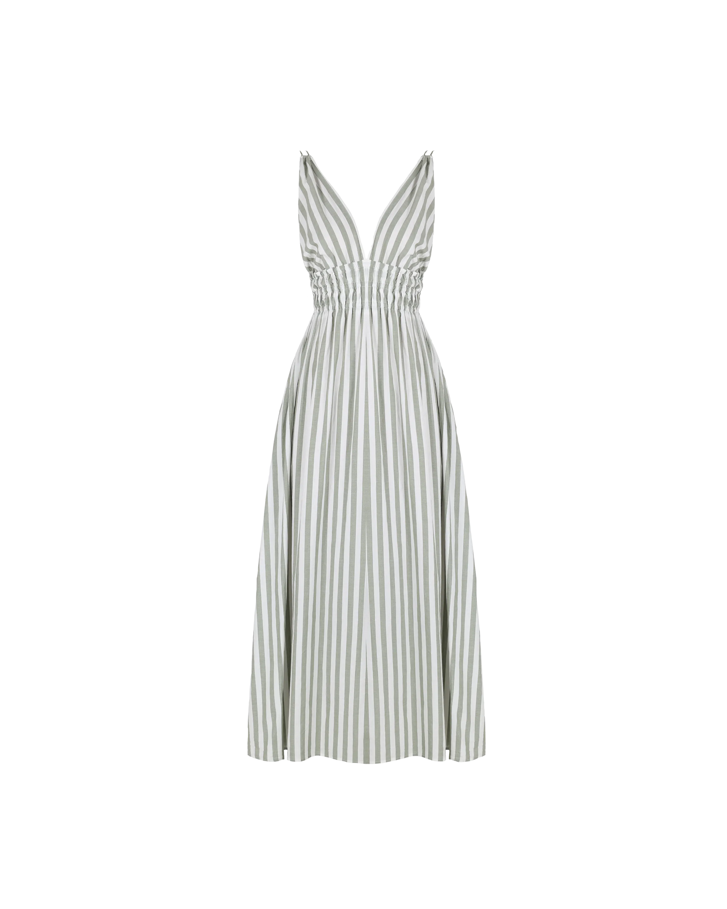 HERO MAXI DRESS OLIVE STRIPE