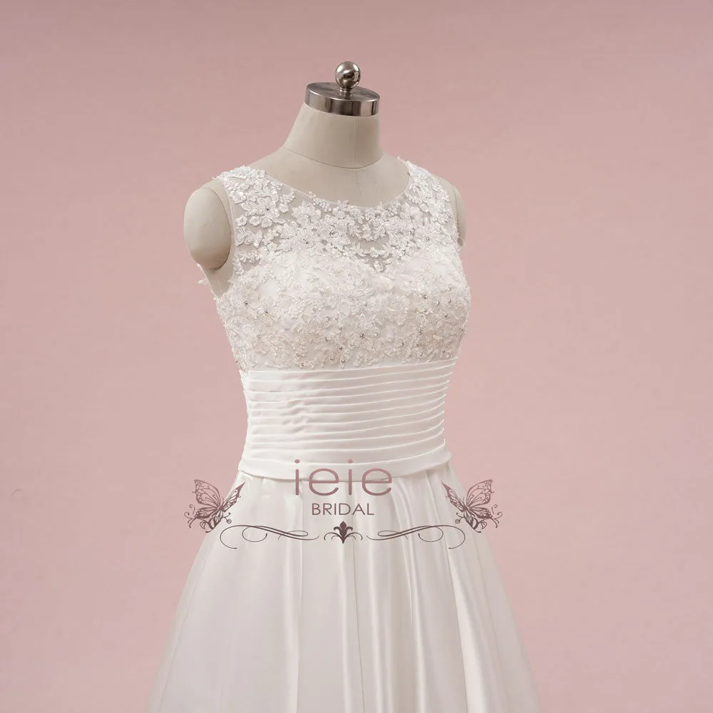 Lace Ball Gown Wedding Dress with Satin Skirt MIRADA