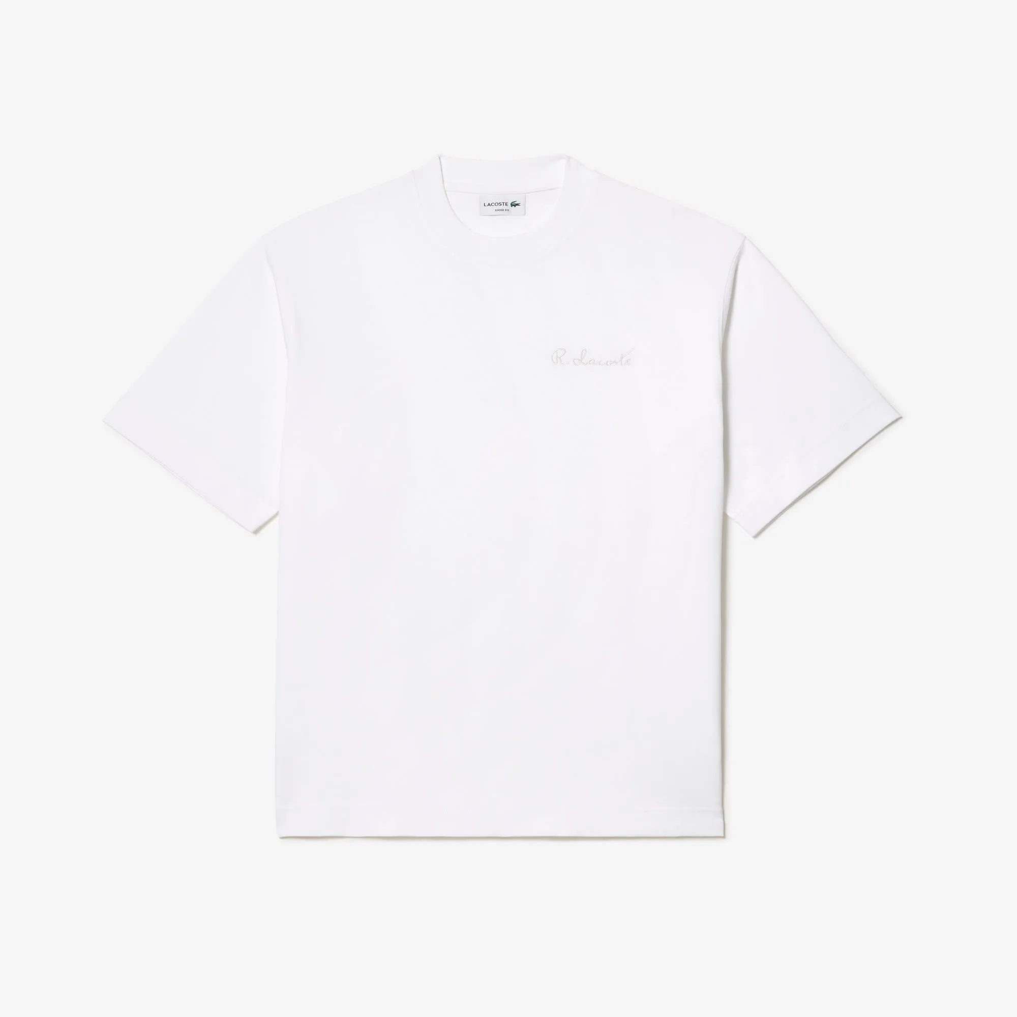 Loose Fit Heavy Cotton Lacoste Embroidery T-shirt