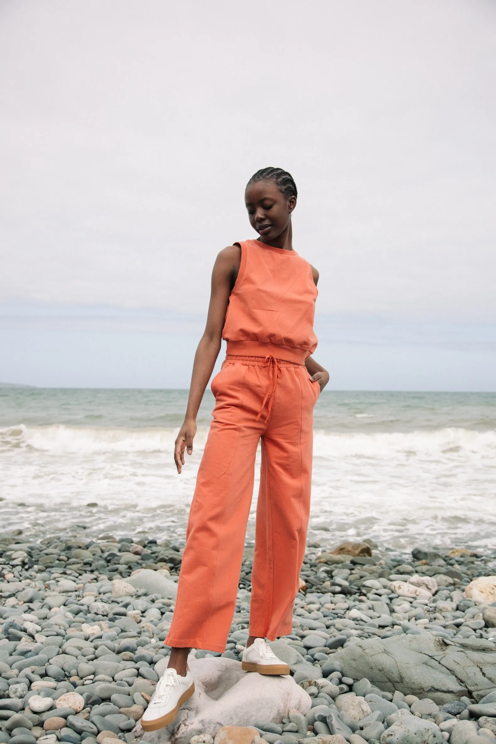 Lyria Organic Cotton Tank in Rust