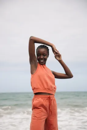 Lyria Organic Cotton Tank in Rust