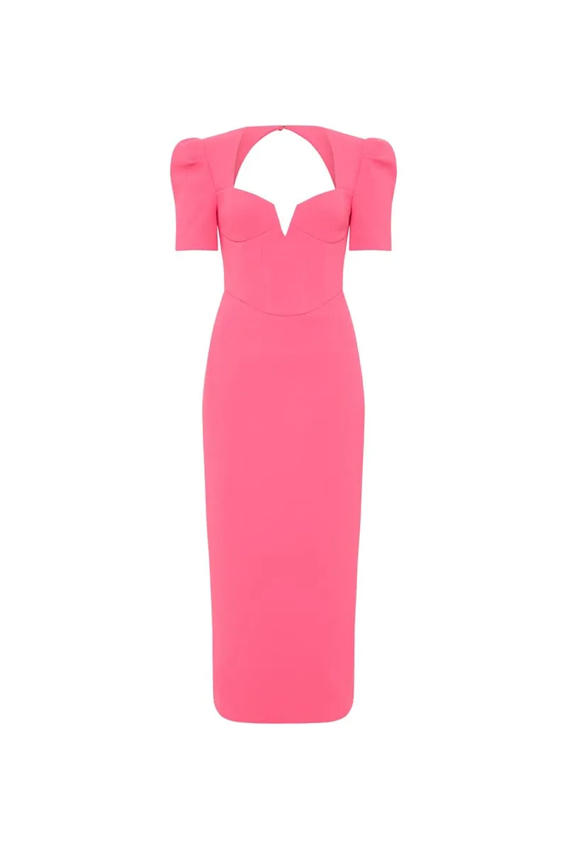 Marie Midi Dress Pink