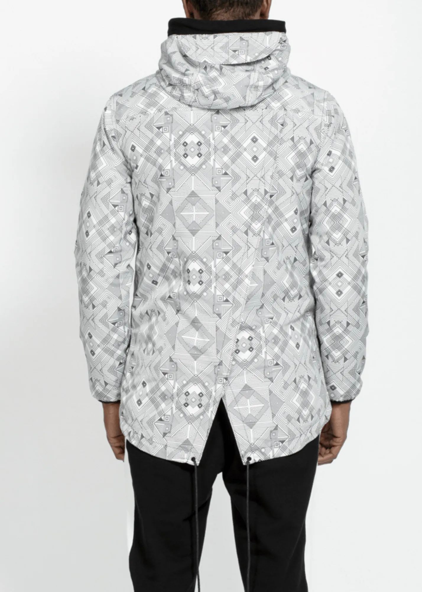 Men's Tech Graphic Windbreaker Jacket in White