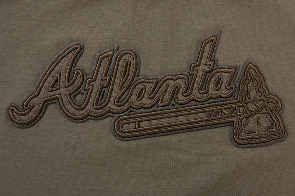 MLB ATLANTA BRAVES NEUTRAL WOMEN'S BOXY TEE (DARK TAUPE)